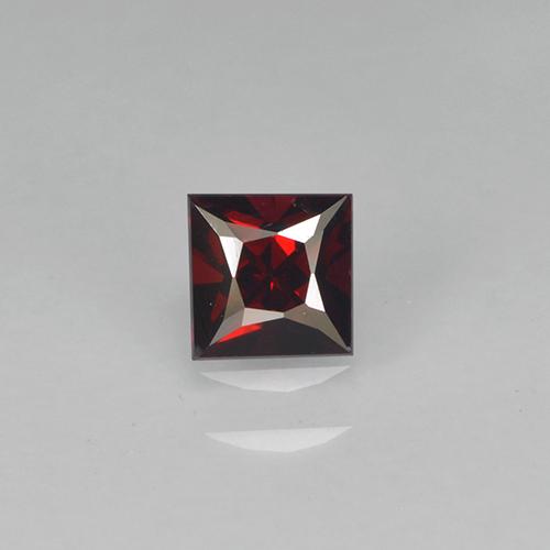 0.35캐럿 천연 딥 레드 스피넬, 스퀘어, 4×3.9 mm, VVS-VS