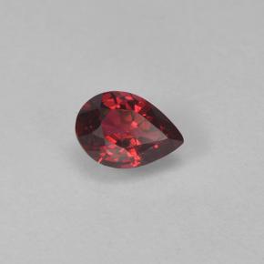 0.24캐럿 천연 딥 레드 스피넬, 배 모양, 4.6×3.2 mm, VVS-VS