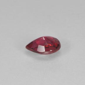 0.24캐럿 천연 딥 레드 스피넬, 배 모양, 4.6×3.2 mm, VVS-VS