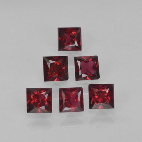0.88캐럿 천연 다크 레드 스피넬 보석, 스퀘어, 3×3 mm, VVS-VS