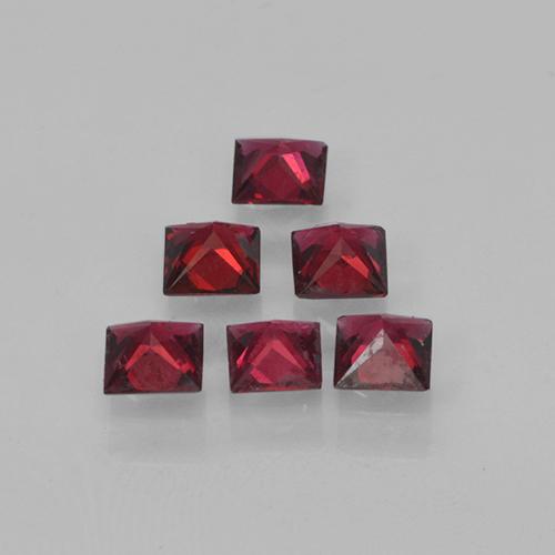 0.88캐럿 천연 다크 레드 스피넬 보석, 스퀘어, 3×3 mm, VVS-VS
