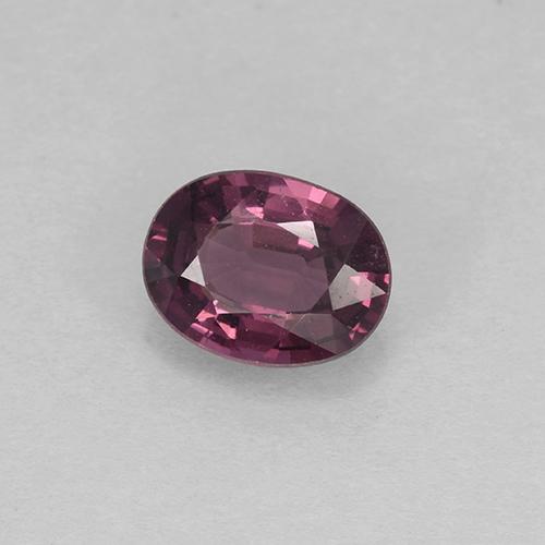1.03캐럿 천연 다크 마젠타-핑크 스피넬, 타원형 컷, 7.3×5.6 mm, VVS