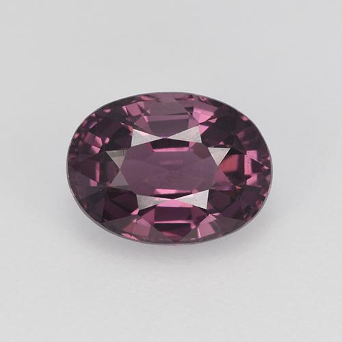 1.20캐럿 천연 다크 퍼플 스피넬, 타원형 컷, 7.4×5.5 mm, VVS