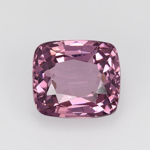 1.61캐럿 천연 미디엄 핑크 스피넬, 쿠션 컷, 6.7×6 mm, VVS-VS