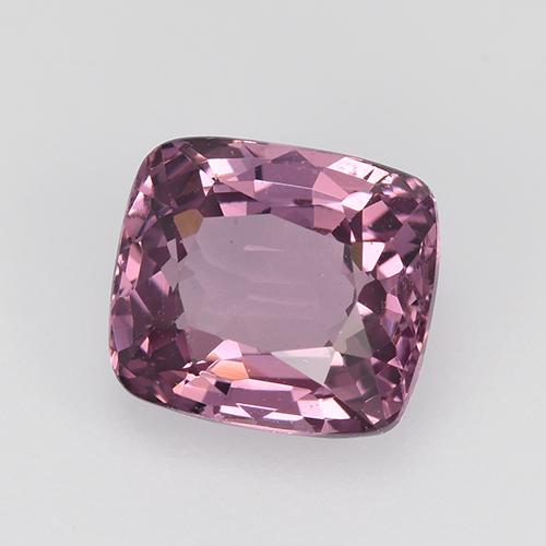 1.61캐럿 천연 미디엄 핑크 스피넬, 쿠션 컷, 6.7×6 mm, VVS-VS