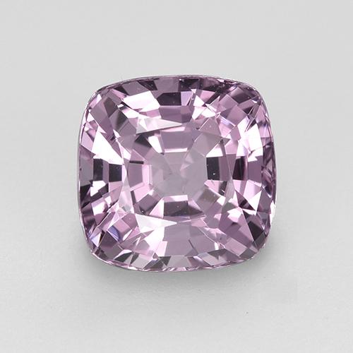 1.59캐럿 천연 라이트 그레이프 퍼플 스피넬, 쿠션 컷, 6.4×6.3 mm, VVS