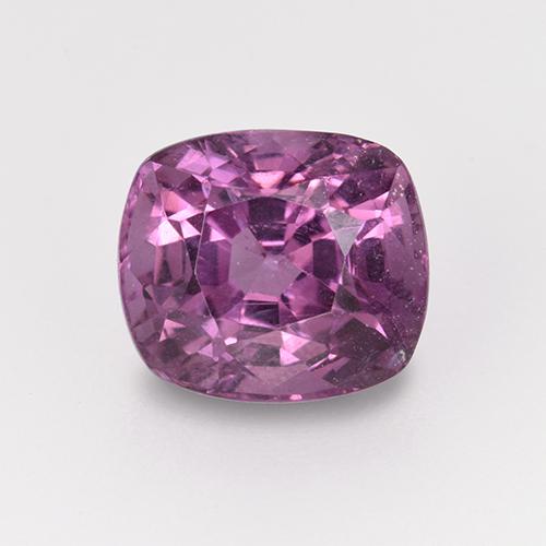 1.27캐럿 천연 미디엄 라이트 퍼플 스피넬, 쿠션 컷, 6.5×5.7 mm, VS