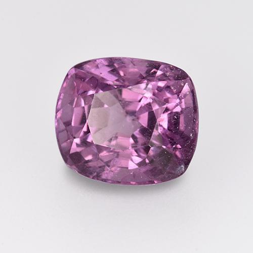 1.27캐럿 천연 미디엄 라이트 퍼플 스피넬, 쿠션 컷, 6.5×5.7 mm, VS