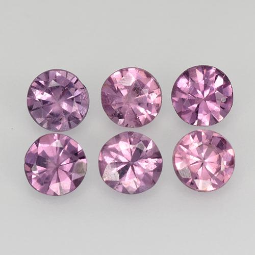 1.17캐럿 천연 미디엄 퍼플 스피넬 보석, 라운드 컷, 3.65 mm, VS