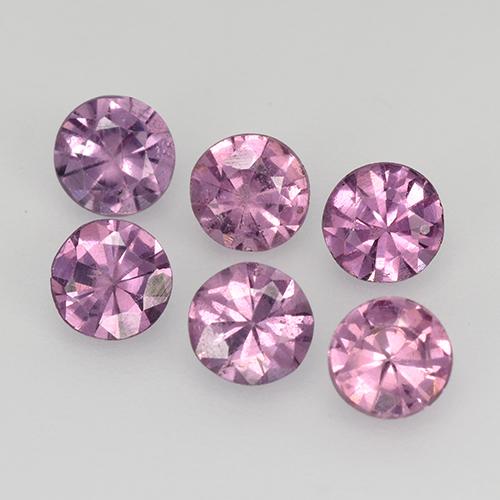 1.17캐럿 천연 미디엄 퍼플 스피넬 보석, 라운드 컷, 3.65 mm, VS