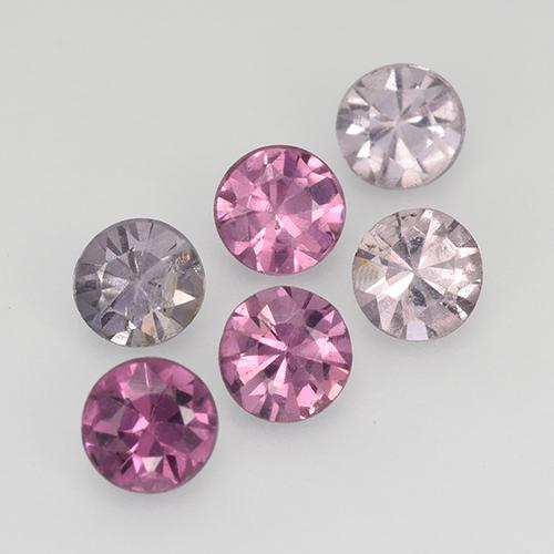 1.21캐럿 천연 멀티컬러 스피넬 보석, 라운드 컷, 3.63 mm, VS