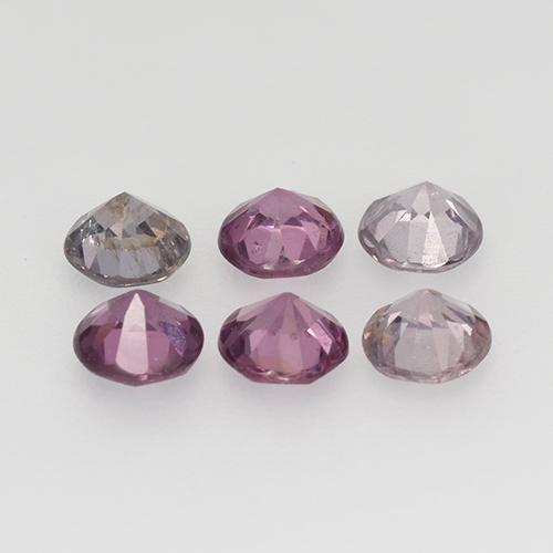 1.21캐럿 천연 멀티컬러 스피넬 보석, 라운드 컷, 3.63 mm, VS
