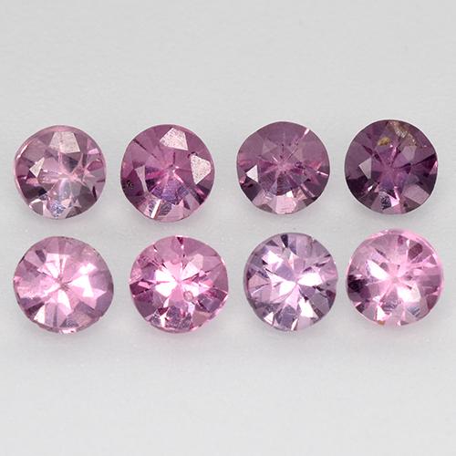 1.27캐럿 천연 붉은빛 퍼플 스피넬 보석, 라운드 컷, 3.22 mm, VS