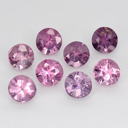 1.27캐럿 천연 붉은빛 퍼플 스피넬 보석, 라운드 컷, 3.22 mm, VS