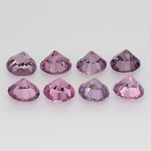 1.27캐럿 천연 붉은빛 퍼플 스피넬 보석, 라운드 컷, 3.22 mm, VS