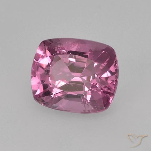 1.02캐럿 천연 딥 라벤더 스피넬, 쿠션 컷, 6.4×5.3 mm, VS