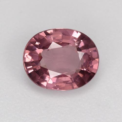 0.83캐럿 천연 붉은빛 퍼플 스피넬, 타원형 컷, 6.4×5.2 mm, VVS-VS