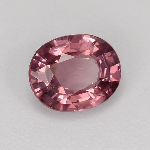 0.83캐럿 천연 붉은빛 퍼플 스피넬, 타원형 컷, 6.4×5.2 mm, VVS-VS
