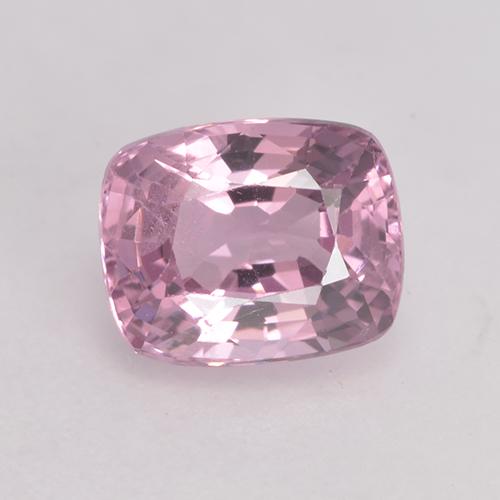 1.43캐럿 천연 매우 연한 핑크 스피넬, 쿠션 컷, 6.9×5.6 mm, VS