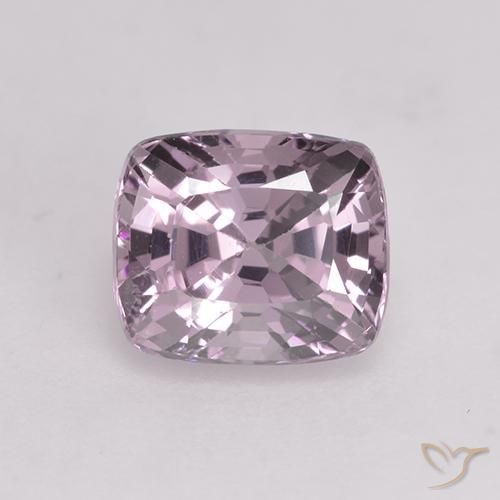 1.71캐럿 천연 라이트 그레이쉬 퍼플 스피넬, 쿠션 컷, 6.9×5.9 mm, VVS-VS