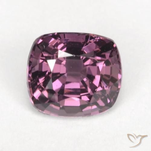 1.42ct 자연스러운 미디엄 다크 퍼플 스피넬, 방석, VVS-VS