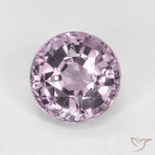 0.63ct 자연스러운 회색 분홍빛이 도는 보라색 스피넬, 둥근, VS