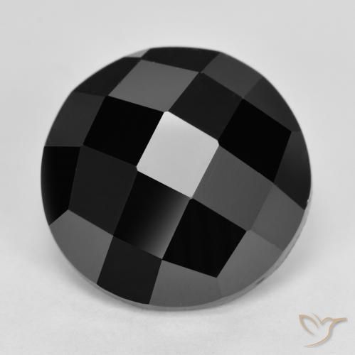 7.27ct 자연스러운 검은색 스피넬, 둥근, 불투명체