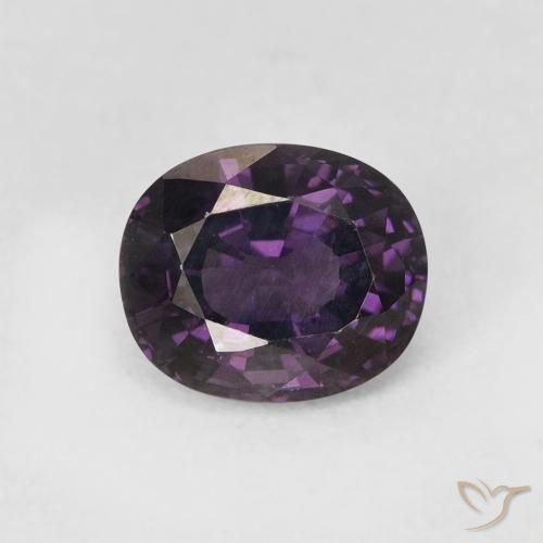 1.50캐럿 천연 미디엄 바이올렛 스피넬, 타원형 컷, 7.2×6 mm, VVS