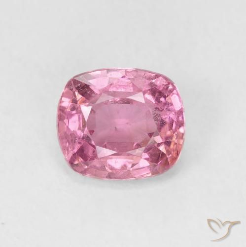 1.47캐럿 천연 핫핑크 스피넬, 쿠션 컷, 7×6.1 mm, VS