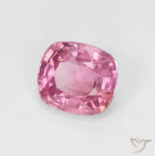 1.47캐럿 천연 핫핑크 스피넬, 쿠션 컷, 7×6.1 mm, VS