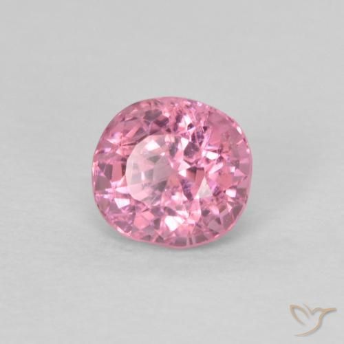 0.41캐럿 천연 풍선껌 핑크 스피넬, 쿠션 컷, 4.5×4 mm, VS