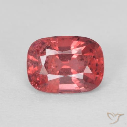 0.63캐럿 천연 미디엄 레드 스피넬, 쿠션 컷, 5.7×4.2 mm, VS