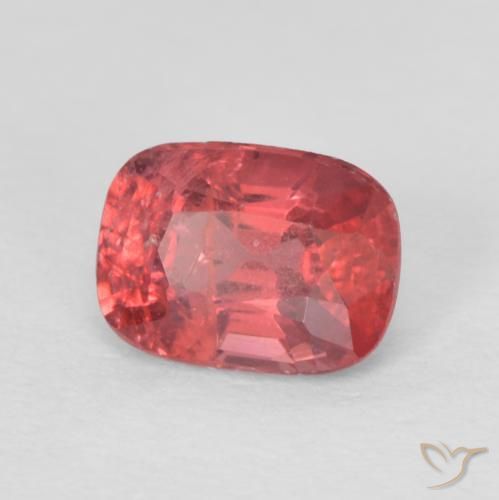 0.63캐럿 천연 미디엄 레드 스피넬, 쿠션 컷, 5.7×4.2 mm, VS
