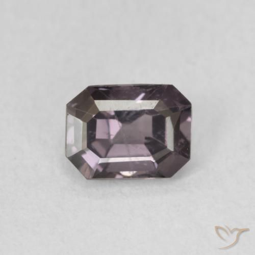0.58ct 자연스러운 Dark Grey Purple 스피넬, 에메랄드 컷, VVS-VS