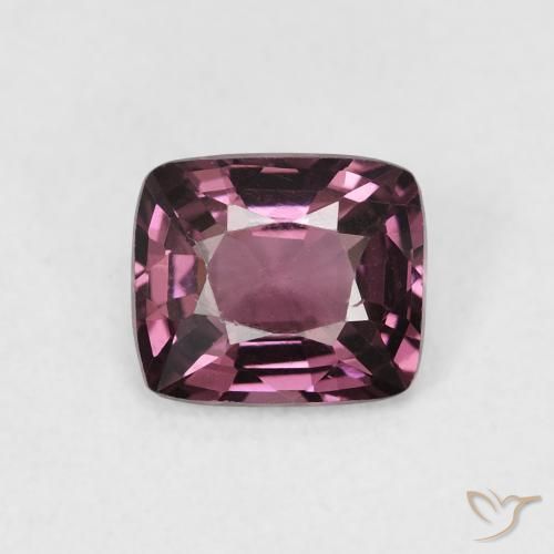 1.00ct 자연스러운 어두운 보라색 스피넬, 방석, VS