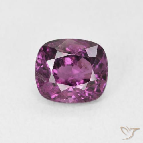 1.10ct 자연스러운 딥 퍼플 스피넬, 방석, VS