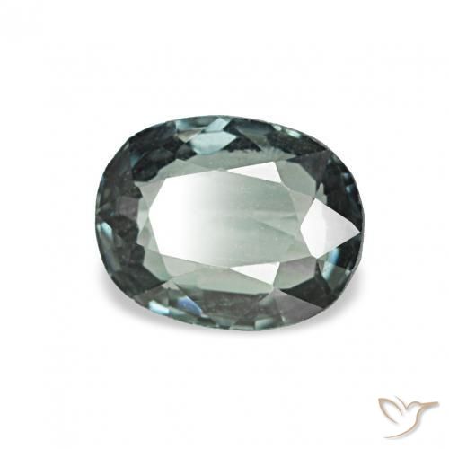 0.58캐럿 천연 Blue-Green Silver 스피넬, 방석, VVS-VS