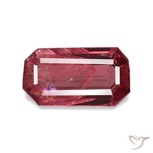 0.83캐럿 천연 퍼플-레드 스피넬, 에메랄드 컷, 8.1×4.4 mm, SI