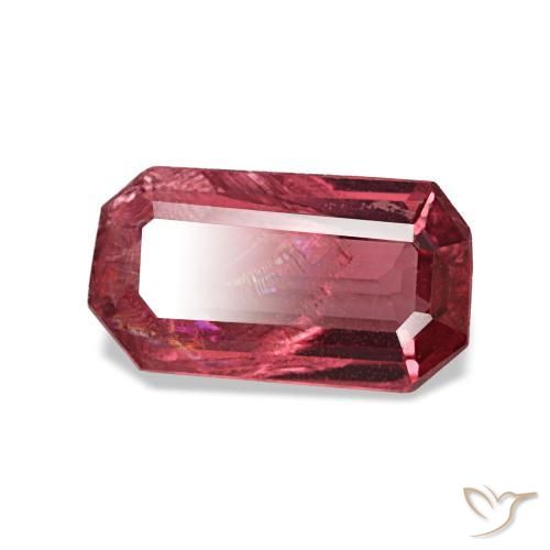 0.83캐럿 천연 퍼플-레드 스피넬, 에메랄드 컷, 8.1×4.4 mm, SI