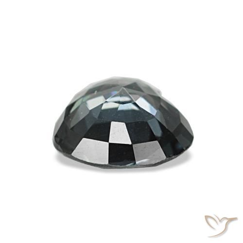 0.80캐럿 천연 어두운 회색 스피넬, 하트 모양, 6.3×5.7 mm, VVS