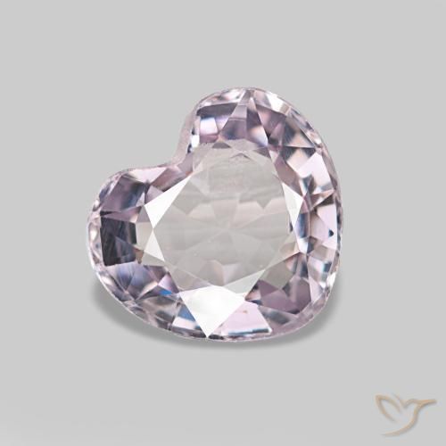 0.82캐럿 천연 라이트 로즈 핑크 스피넬, 하트 모양, 6.1×5.6 mm, VVS