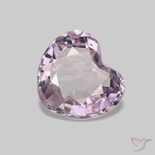 0.75캐럿 천연 라이트 핑크 톤 스피넬, 하트 모양, 6.1×5.5 mm, VVS