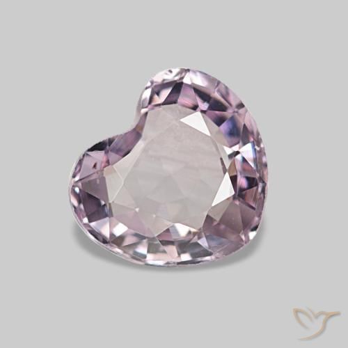 0.75캐럿 천연 라이트 핑크 톤 스피넬, 하트 모양, 6.1×5.5 mm, VVS