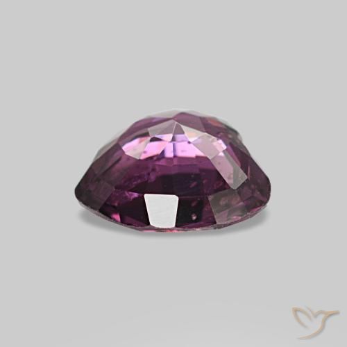 0.72캐럿 천연 다크 퍼플 스피넬, 하트 모양, 6.1×5.4 mm, VS