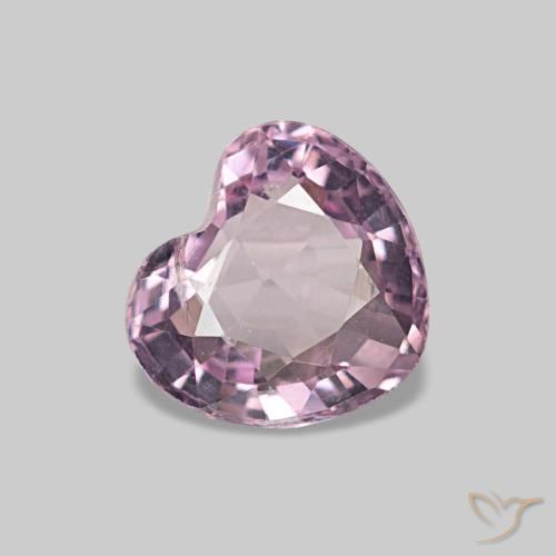0.70캐럿 천연 라벤더 핑크 스피넬, 하트 모양, 5.7×5.3 mm, VS