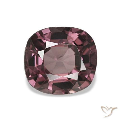 1.06캐럿 천연 딥 퍼플 레드 스피넬, 쿠션 컷, 6.3×5.8 mm, VVS-VS