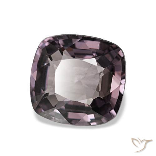 1.25캐럿 천연 다크 퍼플 스피넬, 쿠션 컷, 6.8×6.4 mm, VVS-VS