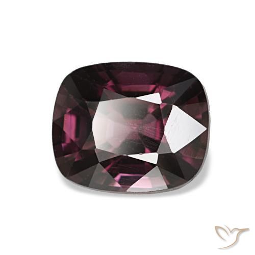 1.49캐럿 천연 와인 퍼플 스피넬, 쿠션 컷, 7.3×6.1 mm, VVS-VS