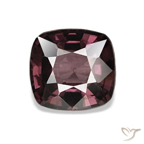 1.54캐럿 천연 다크 퍼플 스피넬, 쿠션 컷, 7×6.7 mm, VVS-VS