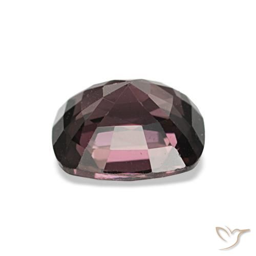 1.54캐럿 천연 다크 퍼플 스피넬, 쿠션 컷, 7×6.7 mm, VVS-VS